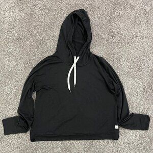Vuori Halo Essential Hoodie- Black Heather
